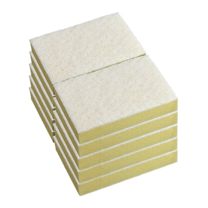 Stack of foam sponges on a white background