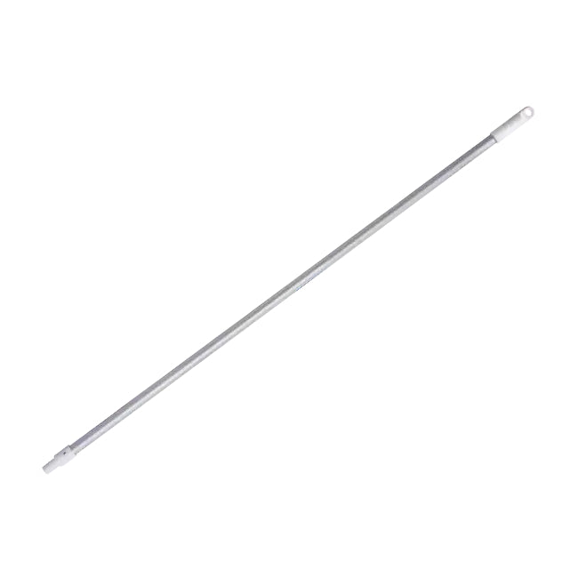 Aluminium handle on a white background