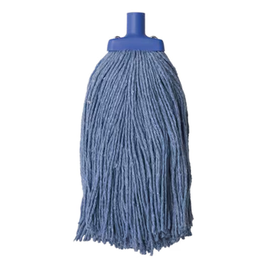 Blue mop head on a white background