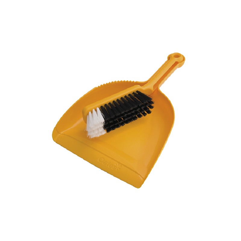 Oates Dustpan and Bannister Set Yellow