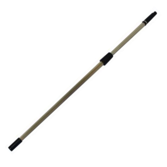 Long extension pole with black ends on a white background