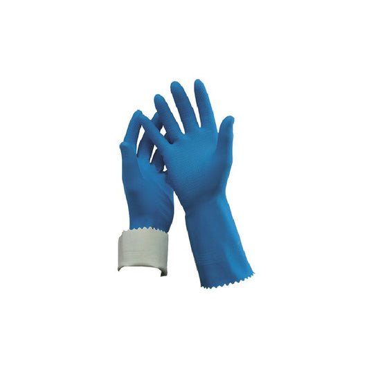 Oates Flock Lined Rubber Gloves Size 8-8½