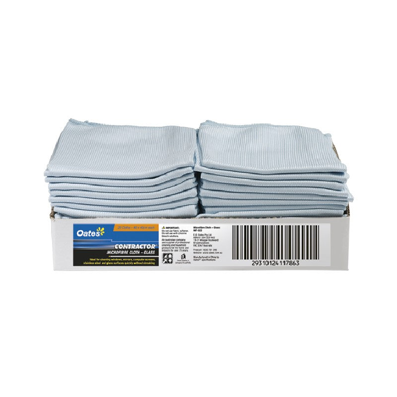 Oates Glass Textile Microfibre Cloth Blue