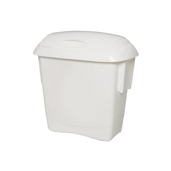 White trash bin on a white background