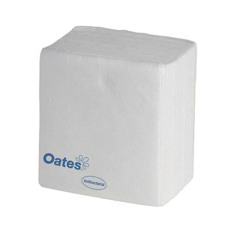 Block of Oates antibacterial paper towels on a white background