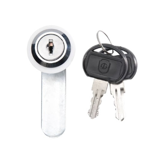 Lock and keys on a white background