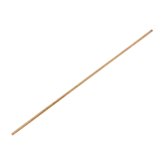 Long wooden handle on a white background