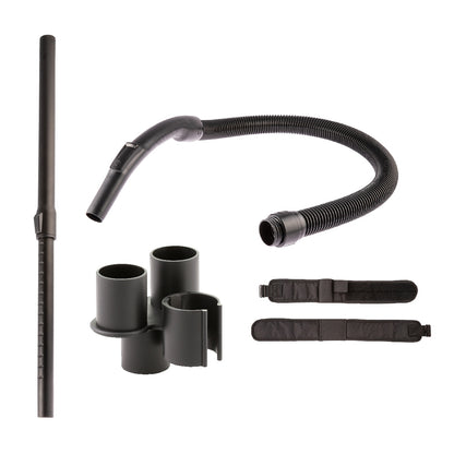 Black vacuum attachment set on a white background