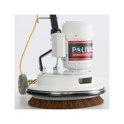 Floor polishing machine with POLIVAC branding on a white background