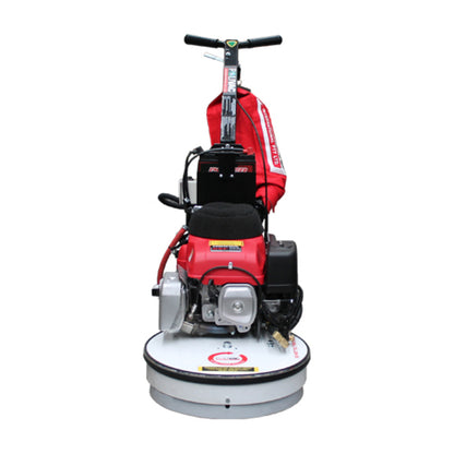 Red and black floor Polivac Gaz 16” Gas Burnisher on a white background