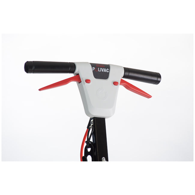 Handlebar of a Polivac PV25 Suction Polisher on a white background