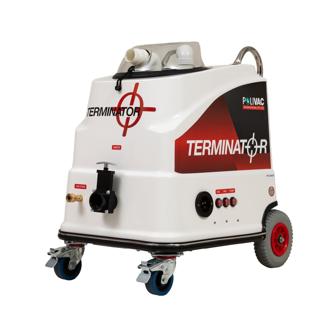 Polivac Terminator cleaning machine on a white background