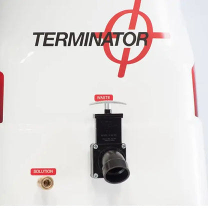 Polivac cleaning machine labeled 'Terminator' with a red logo on a white background