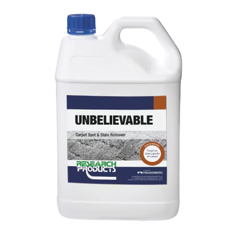 Carpet spot and stain remover bottle with blue cap on a white background