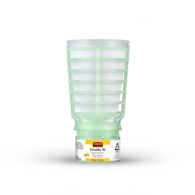Green air filter with 'CircularAir 90' branding on a white background