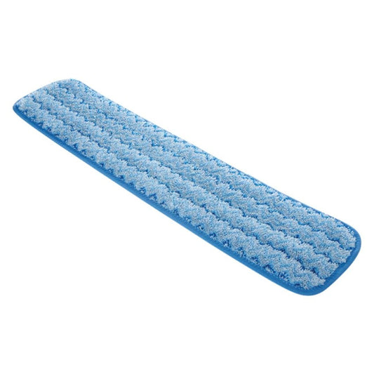 Blue microfiber cleaning pad on a white background