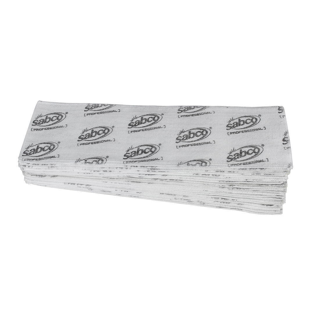 Pack of Sabco paper towels on a white background