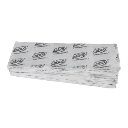 Pack of Sabco paper towels on a white background