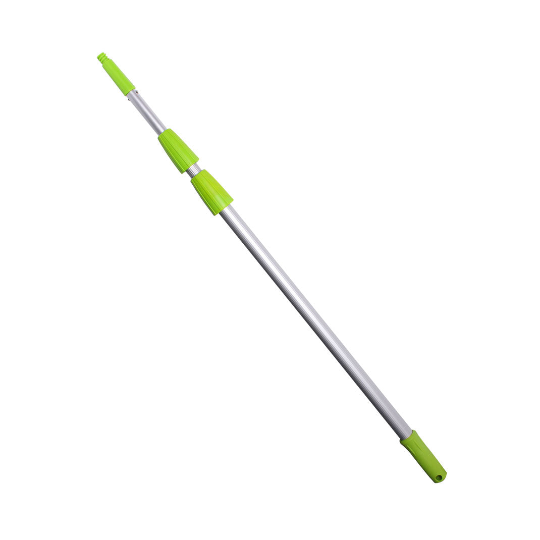 Telescopic pole with green accents on a white background