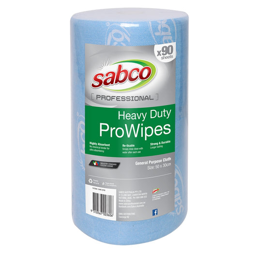 Sabco Heavy Duty ProWipes packaging on a white background