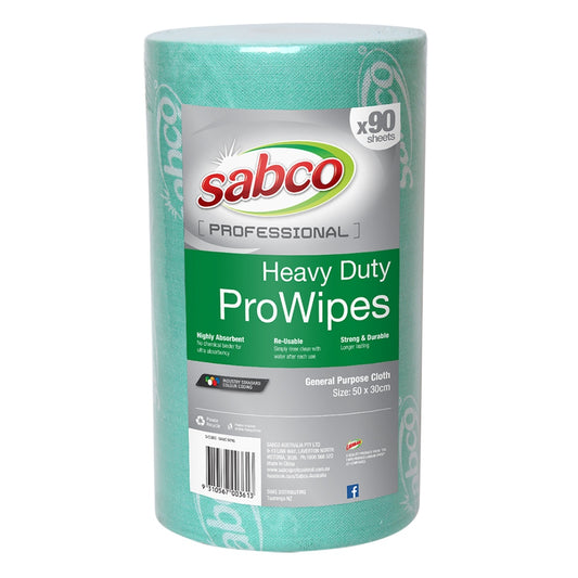 Sabco Heavy Duty ProWipes packaging on a white background