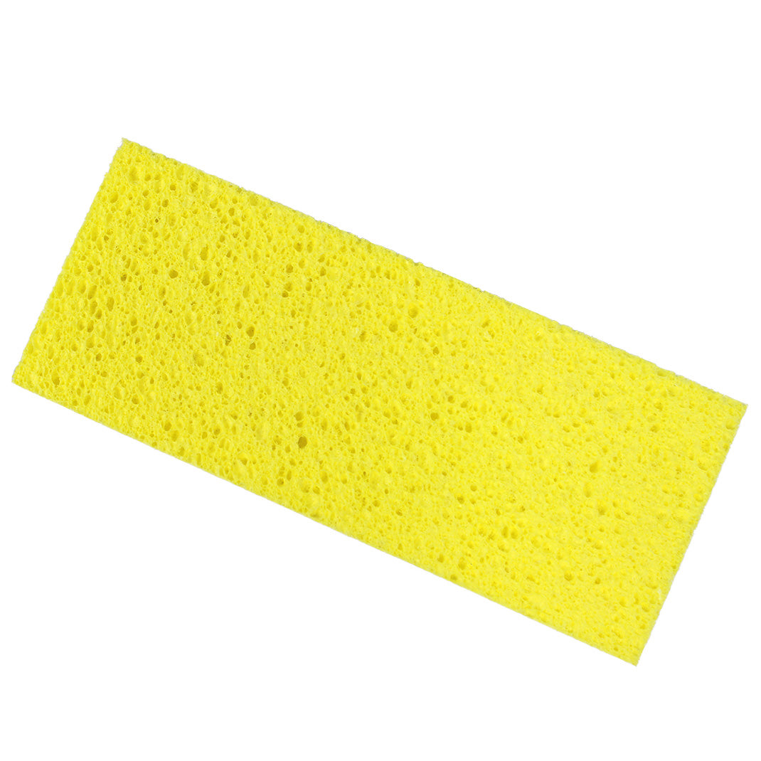 Yellow sponge on a white background