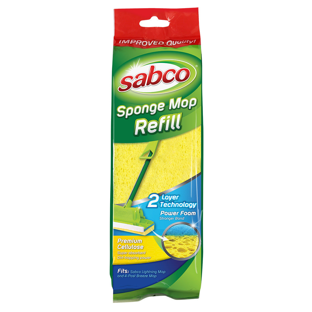 Sabco Sponge Mop Refill packaging on a white background