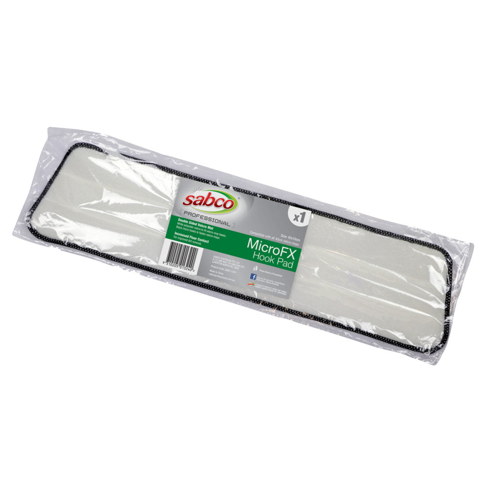 Packaged Sabco MicroFX hook pad on a white background