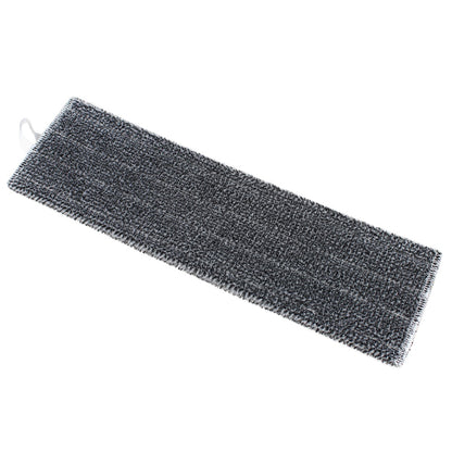 Textured gray mop pad scrubber on a white background