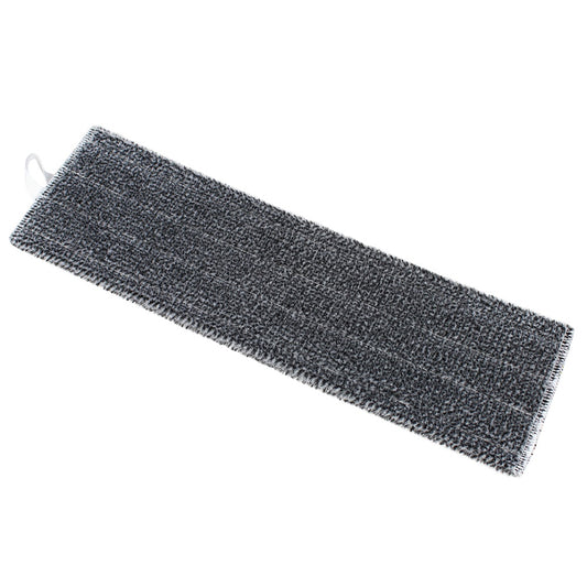 Textured gray mop pad scrubber on a white background