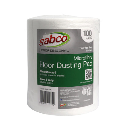Sabco microfiber floor dusting pad packaging on a white background