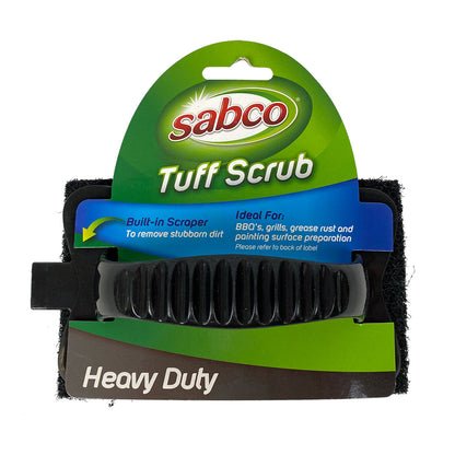 Sabco Tuff Scrub with built-in scraper on a white background