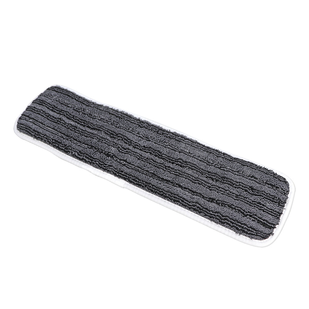 Gray microfiber cleaning pad on a white background