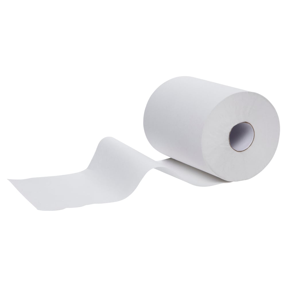 Roll of white paper on a white background