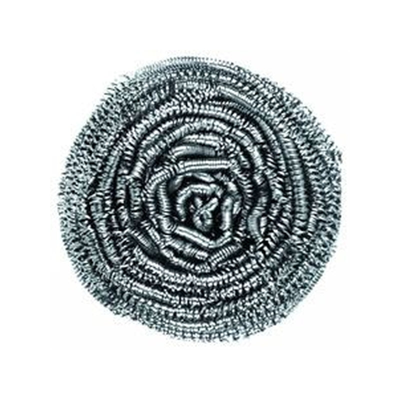 Metallic scrubber on a white background