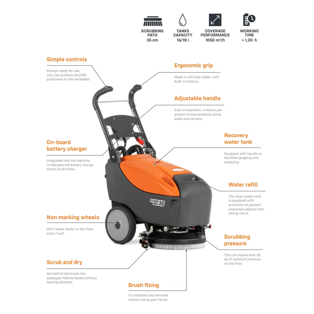 TSM Grande Brio 35B Scrubber Dryer