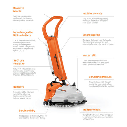 TSM Willmop 50 Vertical Scrubber Dryer