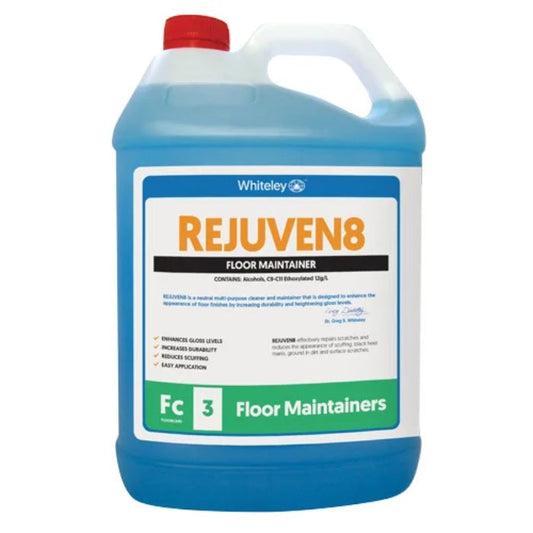 Bottle of Whiteley Rejuven8 Floor Maintainer on a white background