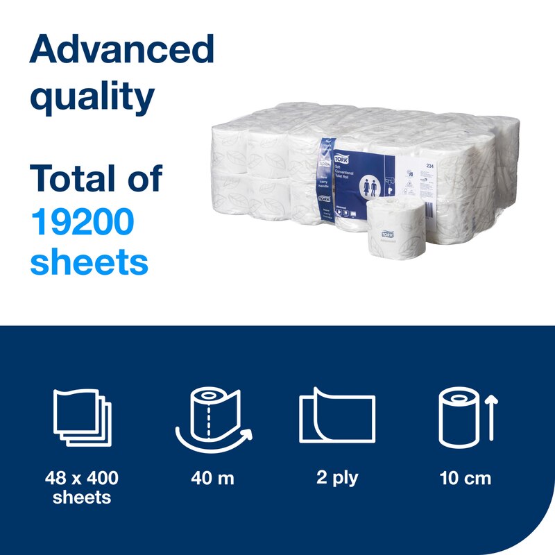 Tork Soft Conventional Toilet Roll 2Ply 48x Pack