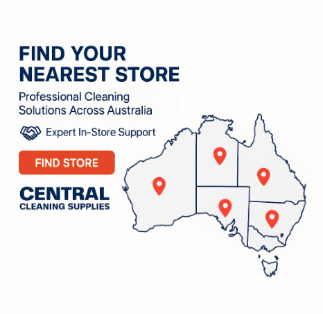 Advertisement for Central Cleaning Supplies with store location information and services offered.