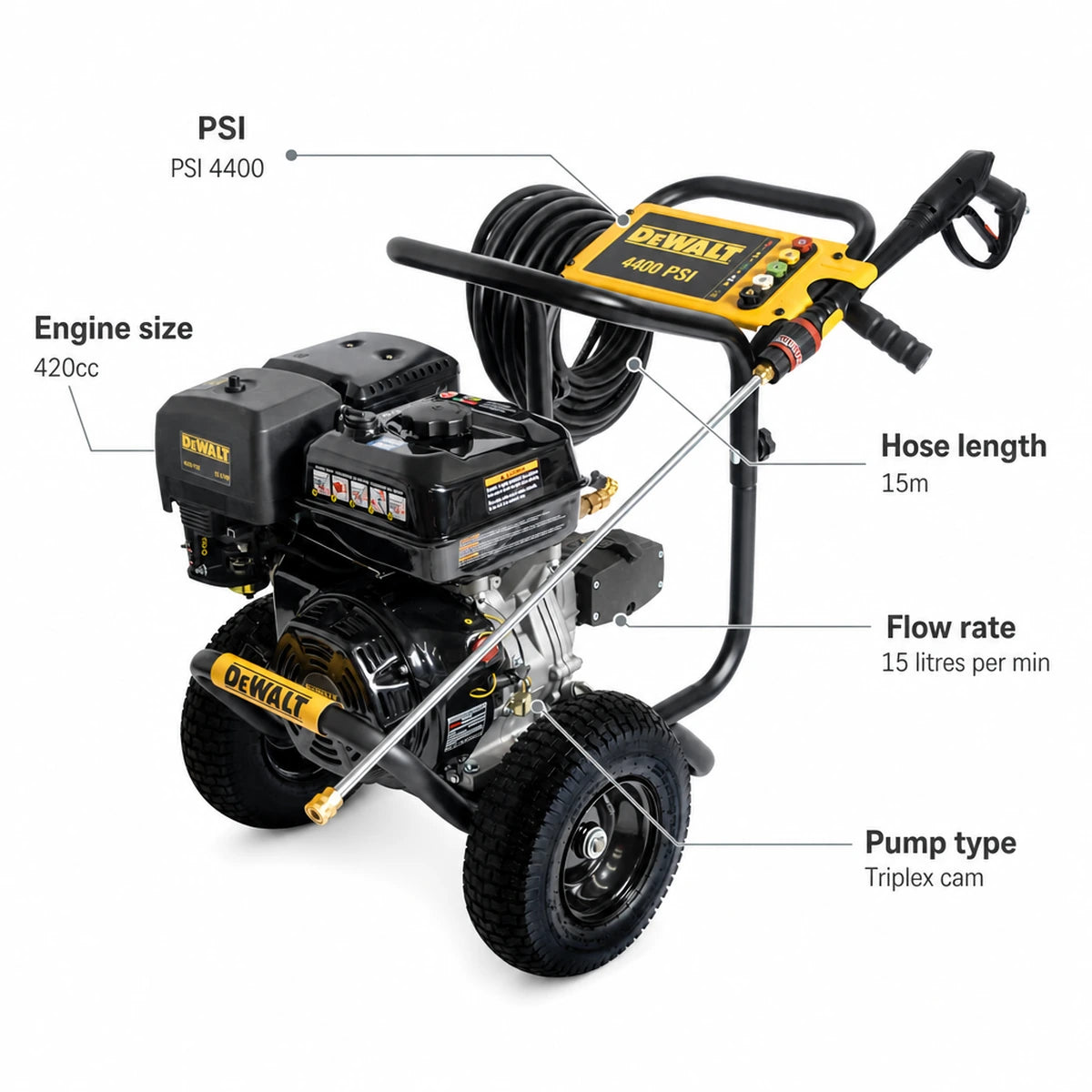 DeWalt 4400psi Petrol Pressure Washer