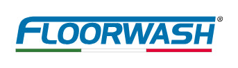 Floorwash logo with blue, green, and red colors on a white background