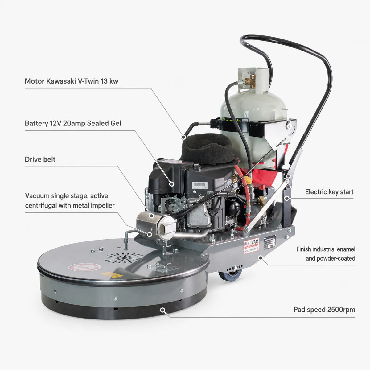 Polivac 18HP Gas Burnisher