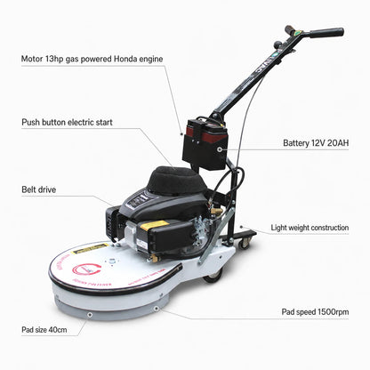 Polivac Gaz 16” Gas Burnisher