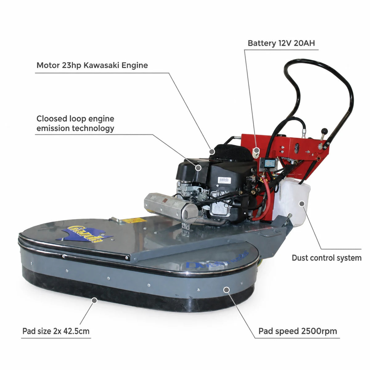 Polivac GAZDA32 82cm Gas Burnisher
