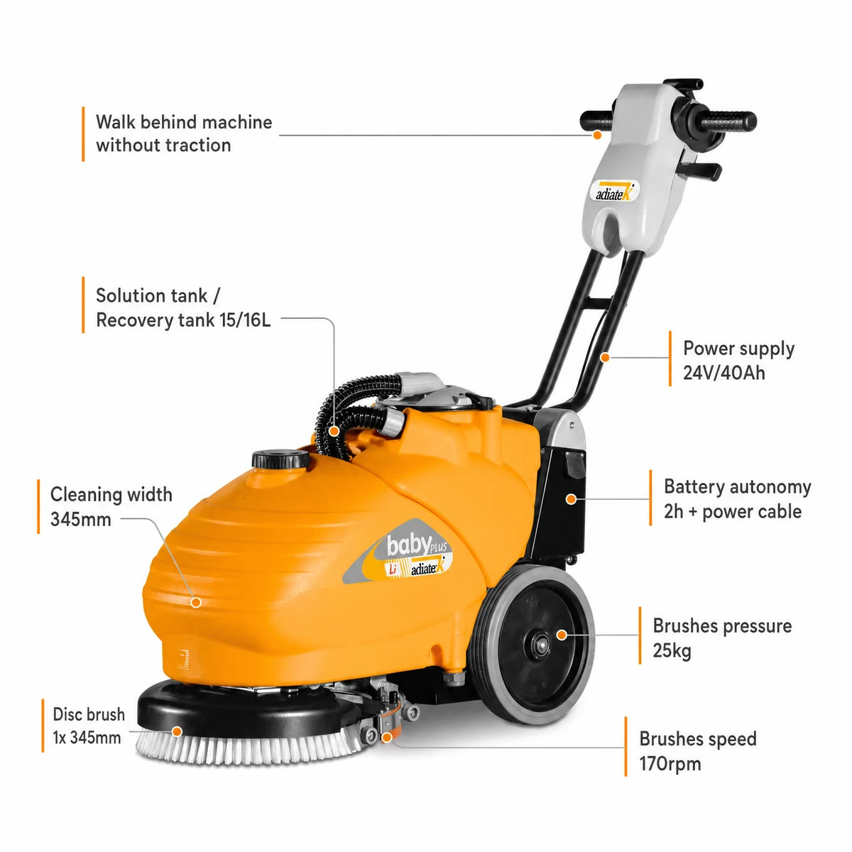 Adiatek Baby Plus Scrubber Lithium