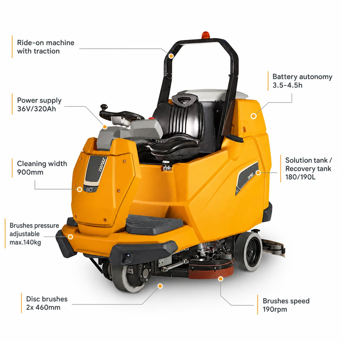 Adiatek Topaz 90 Ride On Auto Scrubber