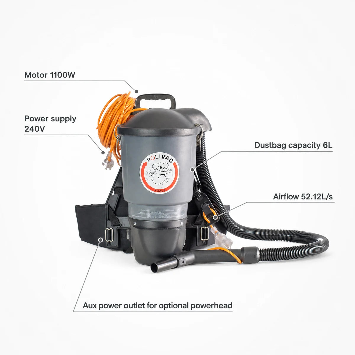 Polivac Koala Backpack Vacuum Cleaner
