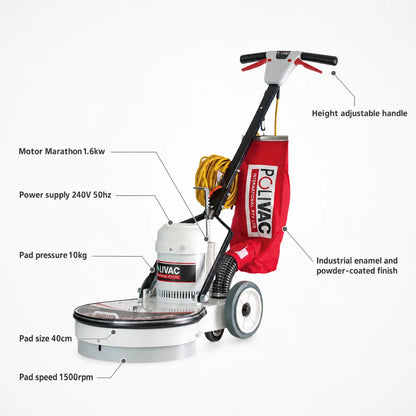 Polivac SL1600 Dominator 40cm Ultra-high Speed Suction Burnisher