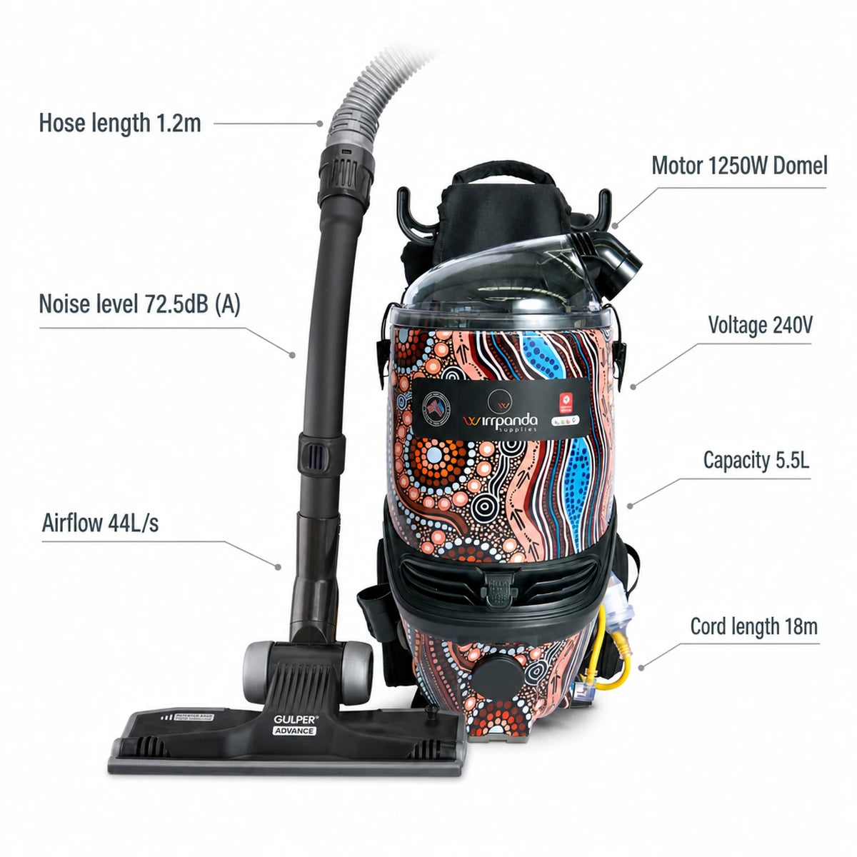 Wirrpanda Backpack Vacuum Cleaner
